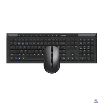 Клавиатура + Мышь, Rapoo, 8210M, Беспроводная 2.4G, Bluetooth 5.0, USB, Мембранная, 1600 dp