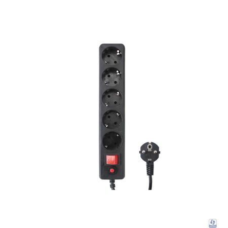 Гарнизон Сетевой фильтр EHLB-2 10А 3м 5 розеток чёрный (21218) 