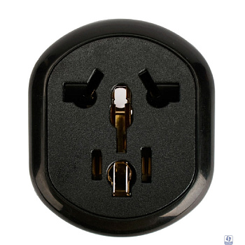 Cablexpert переходник питания универсальный 6в1, 16А, термостойкий PC пластик, черный, пакет (A-AC-UKEU-003B)