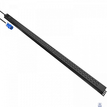 NTSS Блок распр.питания NTSS, Basic, 1ф32А, 7.4кВт, 2 гидр.авт., (36)С13, (6)С19, сталь, 3м каб., вил. IEC 60309 NTSS-PDU-KB313606-3023