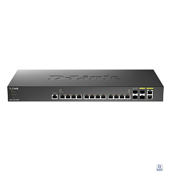 D-Link DXS-1210-16TC/B2A PROJ Управляемый L2+ коммутатор с 12 портами 10GBase-T, 2 портами 10GBase-X SFP+ и 2 комбо-портами 10GBase-T/SFP+