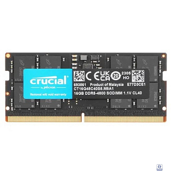 Crucial DDR5 SODIMM 16Gb 4800MHz CT16G48C40S5 CL40 