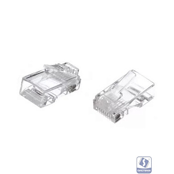 Vcom Коннекторы RJ-45 (8P8C) для UTP кабеля 6кат. ( упаковка 100 шт.)<NM006-1/100>