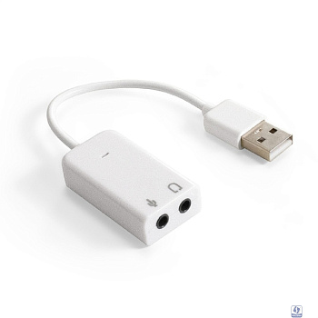 Exegate EX294786RUS Кабель-адаптер (внешняя звуковая карта) ExeGate <EX-AU-01S> для подключения гарнитуры к USB порту, 0,1м