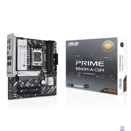 ASUS PRIME B840M-A-CSM (Socket AM5, mATX, 4xDDR5(192GB), 2*DP/HDMI, 4xPCIe 4.0x16, 4xSATA 6Gb/s, 3xM.2, 2,5xLAN, 1xType-С, 2xUSB 3.2, 4xUSB 2.0)
