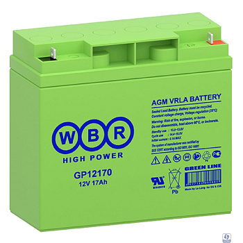 WBR Батарея GP12170 (12V/18Ah) под гайку и болт М5