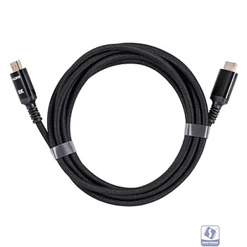 iOpen ACG859B-3.0 Кабель интерфейсный HDMI-HDMI 19M/M,ver. 2.1 8KX60Hz (Econom) оплетка 3m