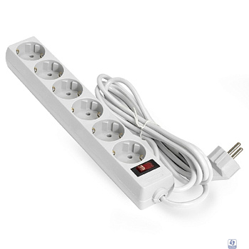 Exegate EX221229RUS Сетевой фильтр Exegate SP-6-5W (6 розеток, 5м, евровилка, белый)