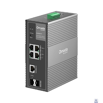 TP-Link IES206GPP Omada 6-портовый гигабитный индустриальный коммутатор Easy Managed с 3 портами PoE+ и 1 портом PoE++ 