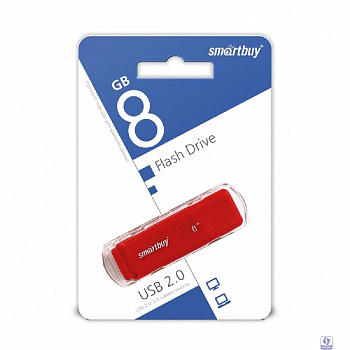 Smartbuy USB Drive 8GB Dock Red (SB8GBDK-R) UFD 2.0
