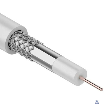 Rexant (01-2611) Кабель коаксиальный 3С-2V, 75Ом, CCS/Al/Al, 48%, 100м, INDOOR, белый