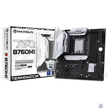 MAXSUN MS-Terminator B760M D5 (Socket 1700, mATX, 4*DDR5, DP/HDMI, 4*SATA3, 3*M.2, 1xPCI-E x16 /1xPCI-E x4, 6*USB 2.0,  2*USB 3.2 Gen1, LAN 1*2.5G, RTL)