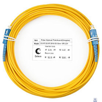 Cabeus FOP(s)-9-SC-SC-20m Шнур оптический simplex SC-SC 9/125 sm 20м LSZH