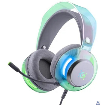 Defender Игровая гарнитура Glitch белый, RGB, провод 2 м [62490]