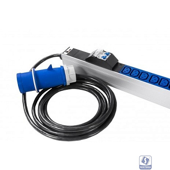 REM Верт блок розеток, мониторинг, измерение, 1 фаза 32A, авт, 36C13, 6C19, 1820 мм, вх IEC 309, шнур 3м R-MC1-32-36C13-6C19-A-MI-1820-3-2P