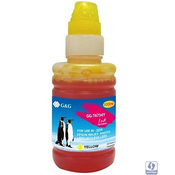 Чернила G&G GG-T6734Y желтый100мл для Epson L800, L805, L810, L850