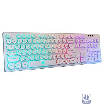 Dialog Gan-Kata Клавиатура KGK-16U WHITE - игровая с RGB-подсветкой, USB, белая 
