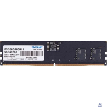 Patriot DDR5 DIMM 8GB 4800 MT/s CL40 PSD58G480041