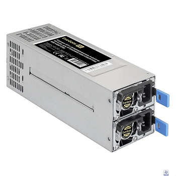 Exegate EX292324RUS Серверный БП с резервированием 2U Redundant 2x1200W ExeGate Industrial-RTS1200 (APFC, КПД 94% (80 PLUS Platinum), 4 cm fan, 24pin, 2x(4+4)pin, 2PCIe, 2SATA, 6IDE, Cable Management)
