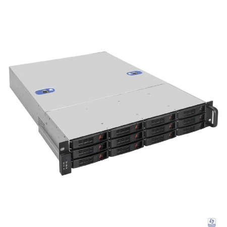 Exegate EX292490RUS Серверный корпус ExeGate Pro 2U660-HS12 <RM 19", высота 2U, глубина 660, без БП, 12xHotSwap, >