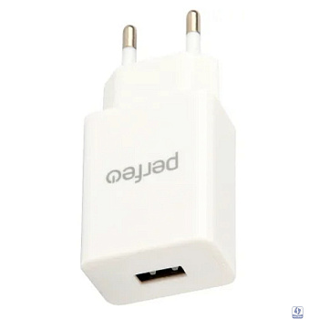 PERFEO Сетевое зарядное устройство с разъемом USB, 1А, белый (I4665)