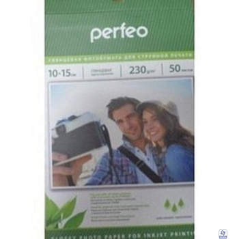 Perfeo PF-GLR4-230/50  Бумага Perfeo глянцевая , 10х15 230 г/м2 , 50 л