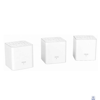 TENDA MW3(3-pack) Двухдиапазонная Wi-Fi Mesh система АС1200, до 300 Мбит/с на 2,4 ГГц + до 867 Мбит/с на 5 ГГц, LAN 2x10/100 Мбит/с, 2 встроенные антенны