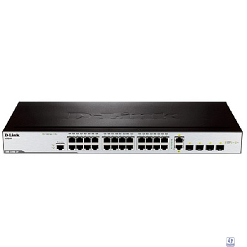 D-Link DES-3200-28/C1A Управляемый L2 коммутатор с 24 портами 10/100Base-TX, 2 портами 100/1000Base-X SFP и 2 комбо-портами 100/1000Base-T/SFP