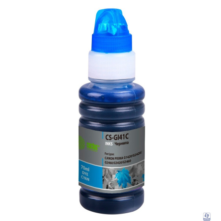 Чернила Cactus CS-GI41C голубой 70мл для Canon PIXMA G1420/G2420/G2460/G3420/G3460