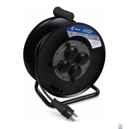 Cabeus EC-C-3.5-FR-G-50-IP44 Удлинитель силовой КГ 3500 Вт 50м на металлической катушке IP 44 (c/з)