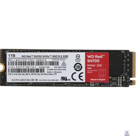 WD SSD Red SN700 NVMe WDS100T1R0C 1ТБ M2.2280 NVMe PCIe Gen3 8Gb/s