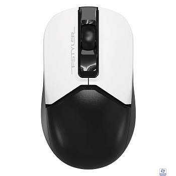 Мышь A4Tech Fstyler FG12S  PANDA  белый/черный оптическая (1200dpi) silent беспроводная USB (3but)