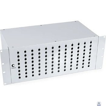 Cabeus FO-19-96ST Кросс бокс оптический 19" на 96 ST(FC) со сплайс-кассетой и КДЗС (без пигтейлов и проходных адаптеров)