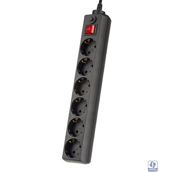 Perfeo Сетевой фильтр "POWER+",PF_A4674 (5,0м, 6 розеток, черный (PF-PP-6/5,0-B))