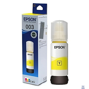 EPSON C13T00V498 Контейнер 003 с желтыми чернилами для L3210, L3216, L3256, 65 мл.