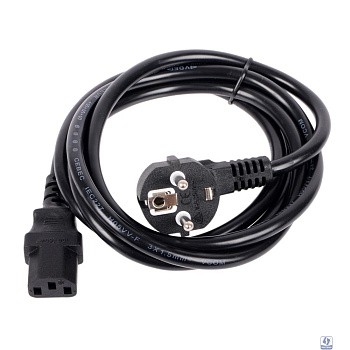 VCOM CE021-CU1.5-1.8 Кабель компьютер --> розетка 220V ( угловая Евровилка) <VDE> 3G*1.5mm2  , 1,8м