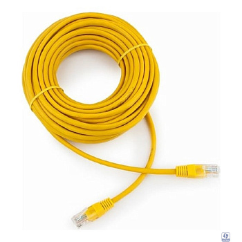 Патч-корд UTP Cablexpert PP12-10M/Y кат.5e, 10м, литой, многожильный (жёлтый)