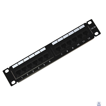 Rexant (04-0025) Панель коммутационная 10", 1U, 12 портов UTP, RJ-45, CAT 5e