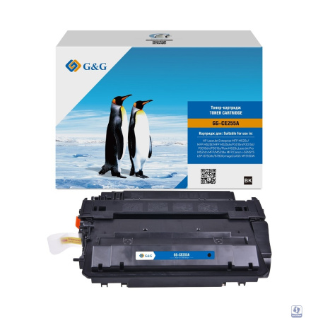 Картридж лазерный G&G GG-CE255A черный (6000стр.) для HP LJ Enterprise MFP M525c/P3015n/LJ Pro M521dn MFP/M521dw MFP