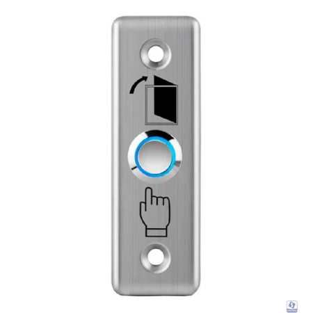 Кнопка выход Tantos TDE-02 Light  c подсветкой, прямоугольная, металлическая