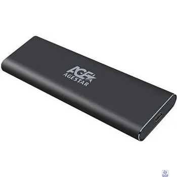AgeStar 3UBNF5C (BLACK) USB 3.1 Type-C  Внешний корпус M.2 NGFF (B-key)  AgeStar 3UBNF5C (BLACK), алюминий, черный