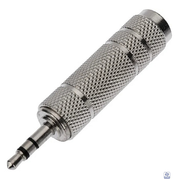 Rexant (14-0213) Переходник 3,5мм стерео штекер - 6,3мм стерео гнездо, металл