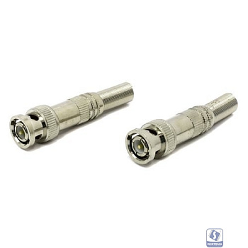 ORIENT C667, Разъем BNC (2шт.) под винт для коаксиального кабеля, металлический колпачок с пружиной