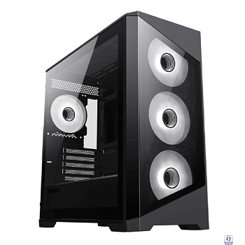 GameMax Корпус Destroyer TGB без БП(mATX, Черн.,USB3.0, Зак.стек., 4*120мм. ARGB , пыл.фильтр)