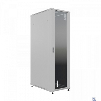 NTSS Шкаф напольный универсальный серверный NTSS R 42U 800х800мм, 4 профиля 19, двери стекло и сплошная металл, боковые стенки съемные, регулируемые опоры, разобранный, серый RAL 7035 NTSS-R42U8080GS-