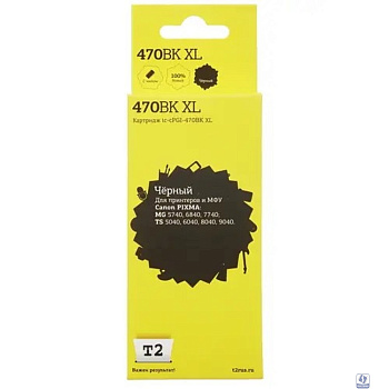 T2 PGI-470PGBK Картридж (IC-CPGI-470BK XL) для Canon PIXMA MG5740/6840/7740/TS5040/6040/8040, черный, с чипом