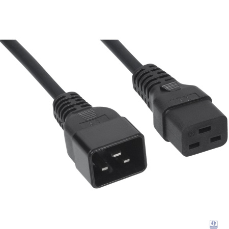 Кабель питания Filum FL-PC-C19/C20-C-1.8-BK ПВС-АП 3x1.5 С19  - C20, 220/250В, 16А, чёрный, 1.8м (845731)