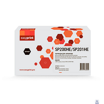             Картридж EasyPrint LR-SP200HE/SP201HE для Ricoh SP200/210/211/212/220 (2600стр.) черный, с чипом, 407254/407262