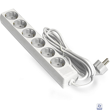 Exegate EX285830RUS Удлинитель ExeGate ECE-6-1.8W (6 евророзетки с заземлением, 1.8м, белый)