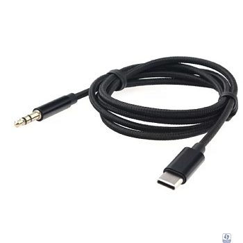Cablexpert Кабель-переходник USB  Type-C/Jack3.5, Mobile, 1м, черный, коробка (CCAB-CM35M-1M-B)